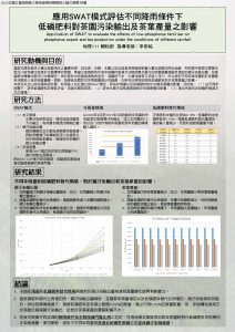 特優-賴耘盼-應用 SWAT 模式評估不同降雨條件下低磷肥料對茶園污染輸出及茶葉產量之影響